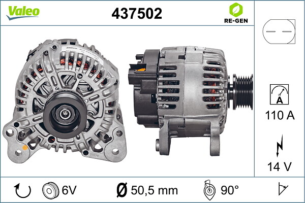 VALEO Generator 437502 for VW (SVW) AUDI VW