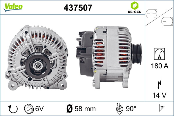 VALEO Generator 437507 for AUDI AUDI (FAW) VW