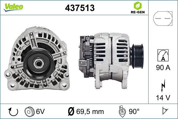 VALEO Generator 437513 for VW
