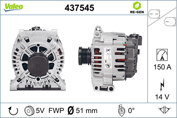 VALEO Generator 437545 for MERCEDES-BENZ SMART