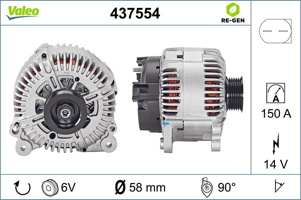 VALEO Generator 437554 for AUDI
