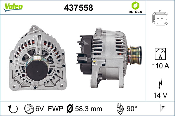 VALEO Generator 437558 for DACIA NISSAN