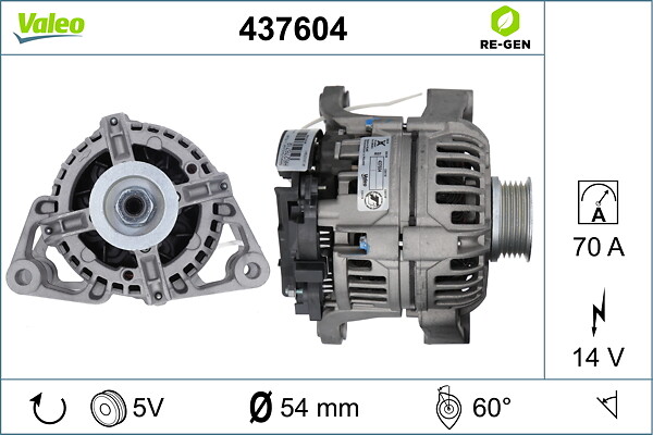 VALEO Generator 437604 for OPEL VAUXHALL
