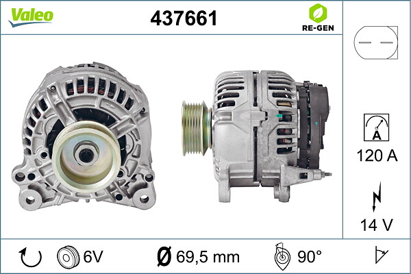 VALEO Generator 437661 for VOLVO VW