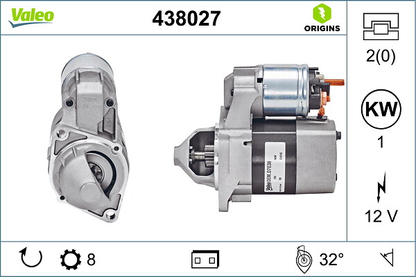 VALEO Starter 438027 for MERCEDES-BENZ RENAULT