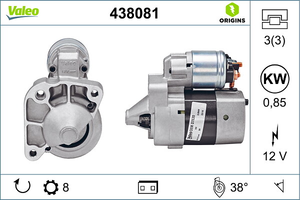 VALEO Starter 438081 for NISSAN RENAULT DACIA