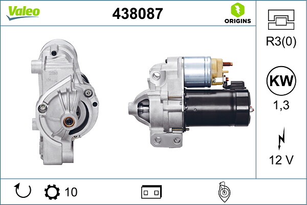 VALEO Starter 438087 for RENAULT CITROËN (DF-PSA) PEUGEOT CITROËN