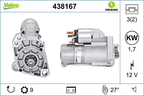VALEO Starter 438167 for VW AUDI