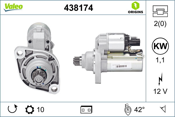 VALEO Starter 438174 for SKODA (SVW) VW VW (FAW)