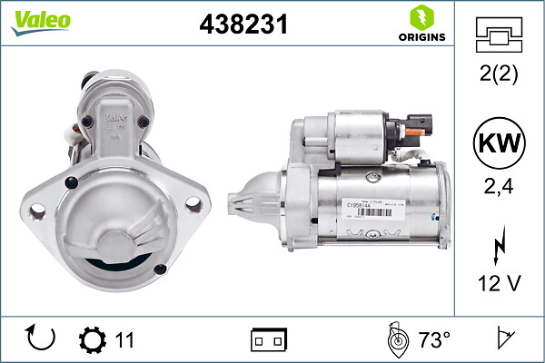 VALEO Starter 438231 for MERCEDES-BENZ VW