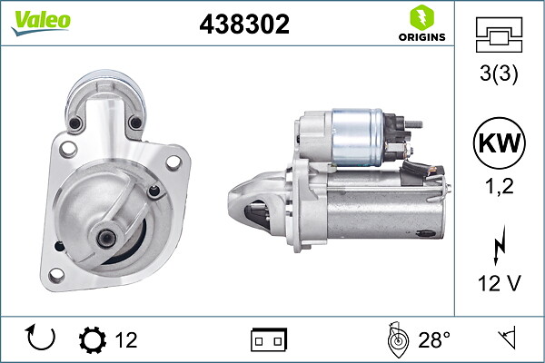 VALEO Starter 438302 for FORD VOLVO