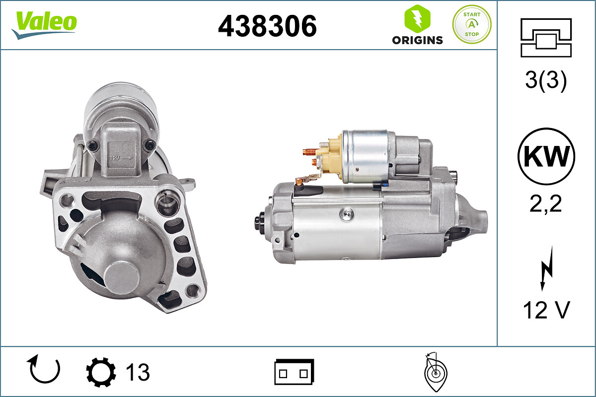 VALEO Starter 438306 for VOLVO VOLVO ASIA GEELY