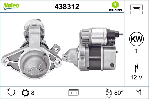VALEO Starter 438312 for PEUGEOT TOYOTA