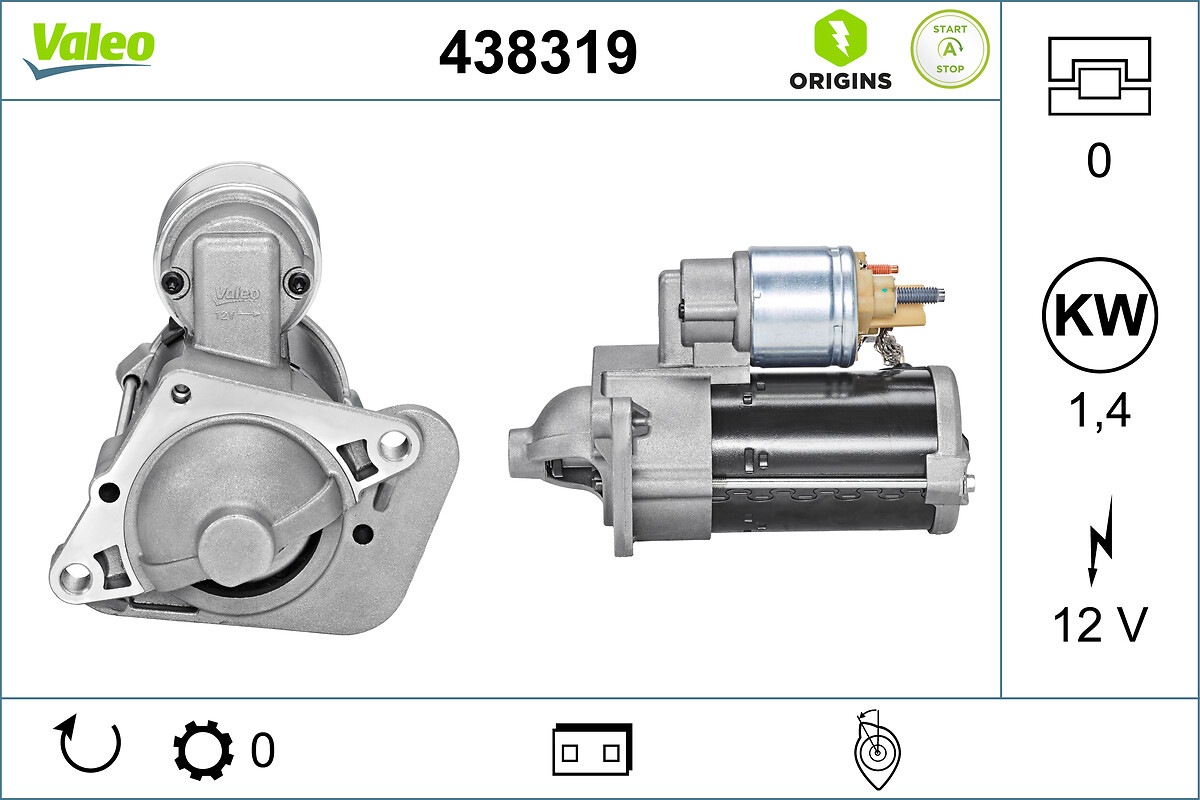VALEO Starter 438319 for NISSAN DACIA RENAULT