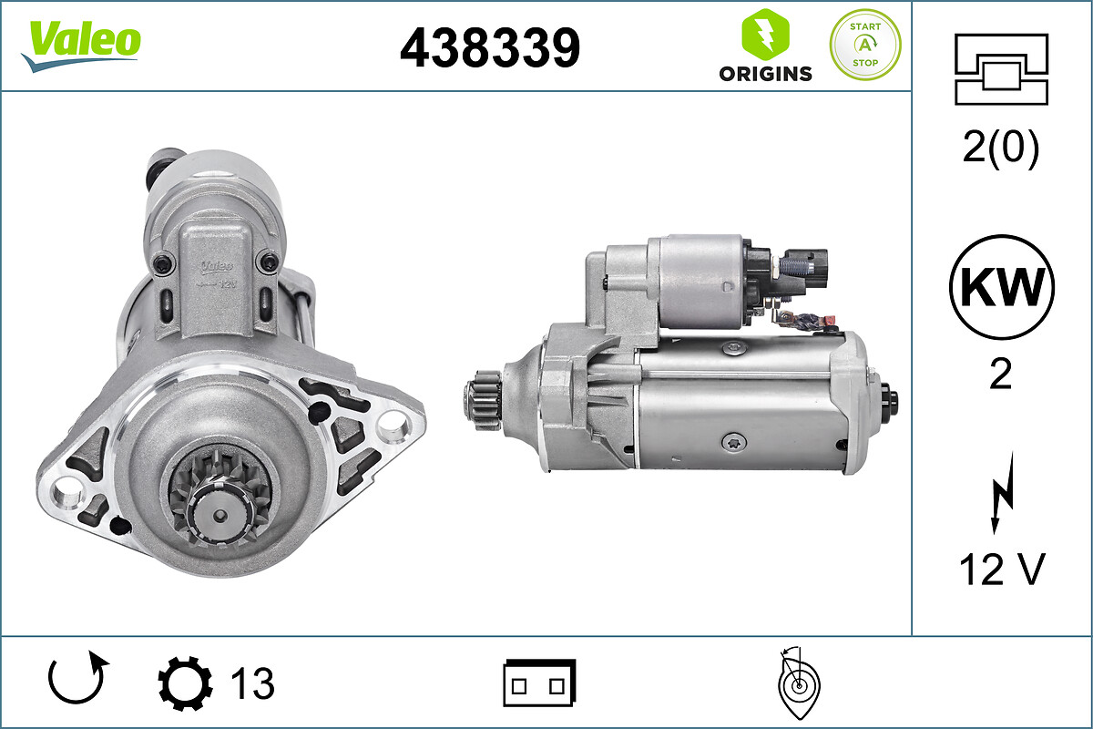 VALEO Starter 438339 for VW AUDI (SAIC) VW (SVW) CUPRA AUDI (FAW) VW (FAW)
