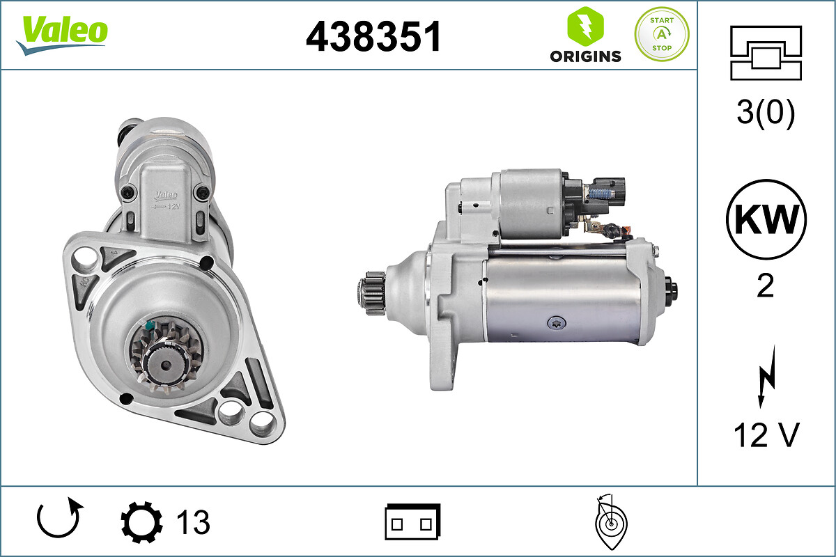 VALEO Starter 438351 for VW AUDI