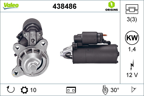 VALEO Starter 438486 for FORD