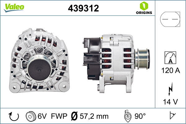 VALEO Generator 439312 for FORD VW VW (FAW) VW (SVW)