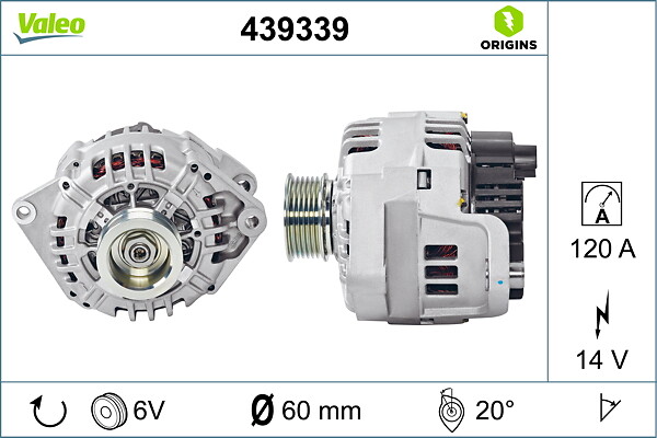 VALEO Generator 439339 for IVECO PEUGEOT CITROËN