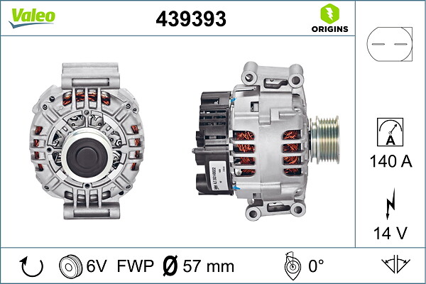 VALEO Generator 439393 for VW SKODA (SVW) AUDI VW (FAW) AUDI (FAW)