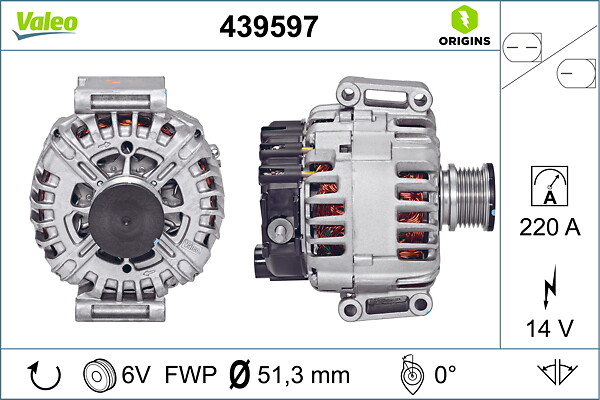 VALEO Generator 439597 for MERCEDES-BENZ MERCEDES-BENZ (FJDA)