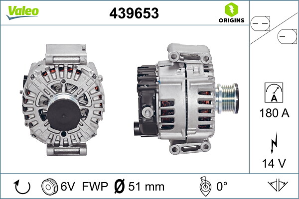 VALEO Generator 439653 for MERCEDES-BENZ MERCEDES-BENZ (FJDA)