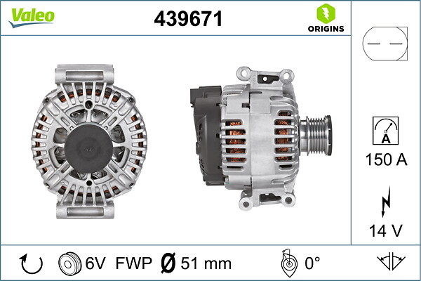VALEO Generator 439671 for MERCEDES-BENZ