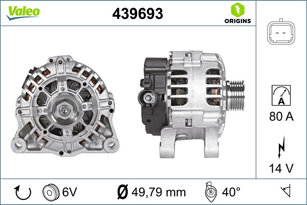VALEO Generator 439693 for CITROËN PEUGEOT PEUGEOT (DF-PSA)