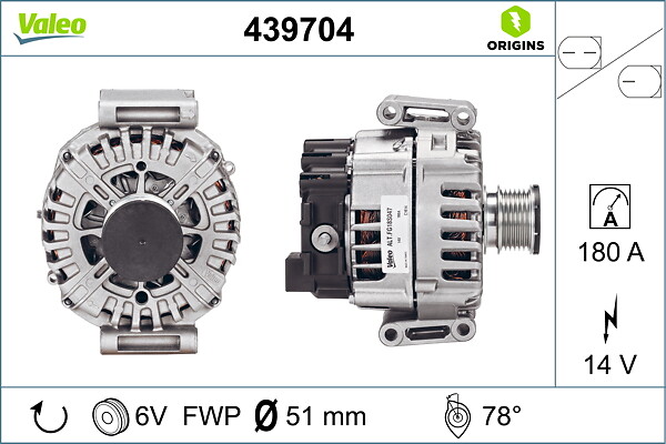 VALEO Generator 439704 for MERCEDES-BENZ