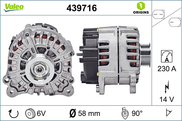 VALEO Generator 439716 for VW