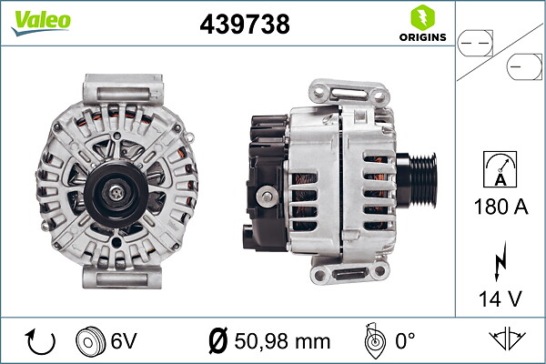 VALEO Generator 439738 for MERCEDES-BENZ MERCEDES-BENZ (BBDC)