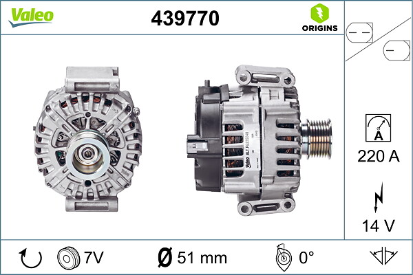 VALEO Generator 439770 for MERCEDES-BENZ