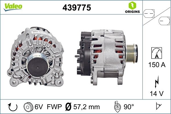 VALEO Generator 439775 for AUDI