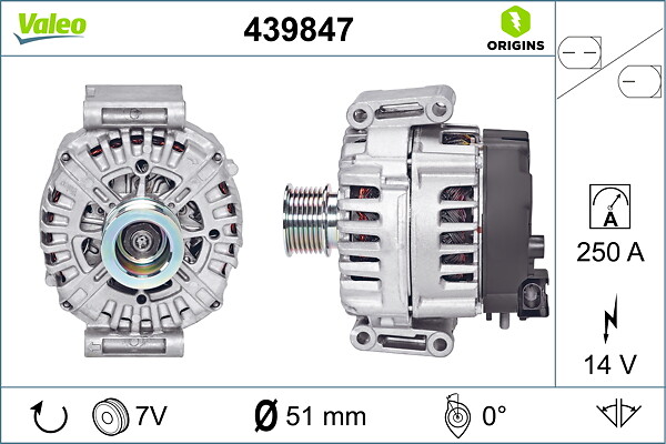 VALEO Generator 439847 for MERCEDES-BENZ