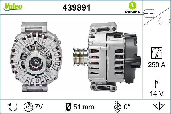 VALEO Generator 439891 for MERCEDES-BENZ