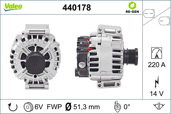 VALEO Generator 440178 for MERCEDES-BENZ MERCEDES-BENZ (FJDA)