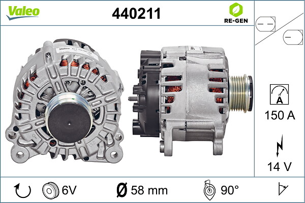 VALEO Generator 440211 for AUDI