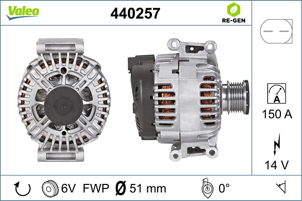 VALEO Generator 440257 for MERCEDES-BENZ
