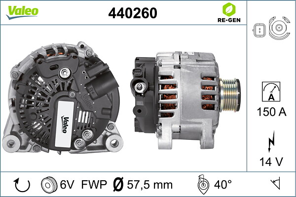 VALEO Generator 440260 for PEUGEOT CITROËN/PEUGEOT