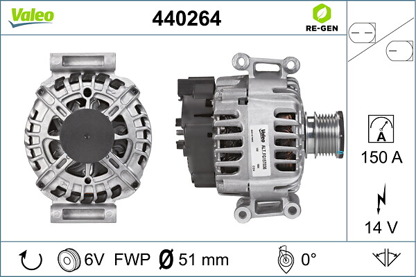 VALEO Generator 440264 for MERCEDES-BENZ MERCEDES-BENZ (BBDC)