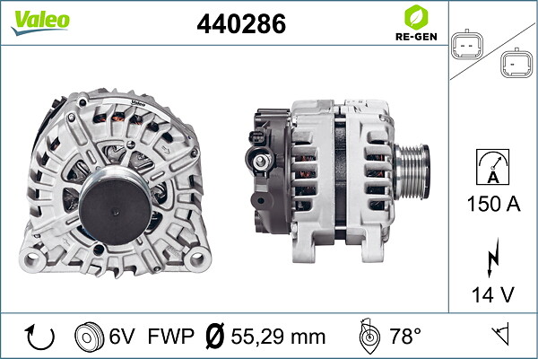 VALEO Generator 440286 for DS PEUGEOT CITROËN