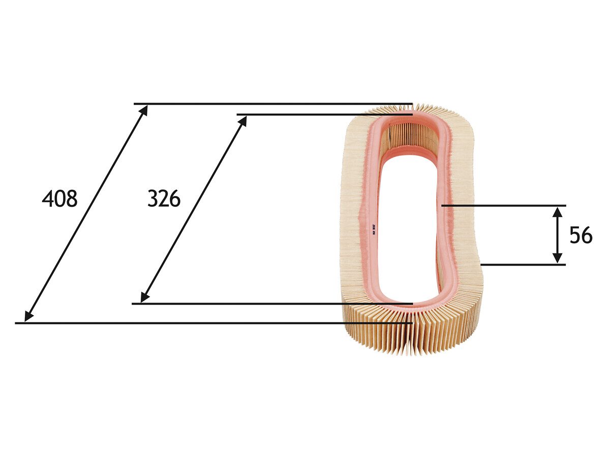 VALEO Luftfilter 585667 Filterindsats height_mm_209|Højde [mm]|56 outer_diameter_mm_497|Yderdiameter [mm]|408 inner_diameter_mm_496|Indvendig diameter