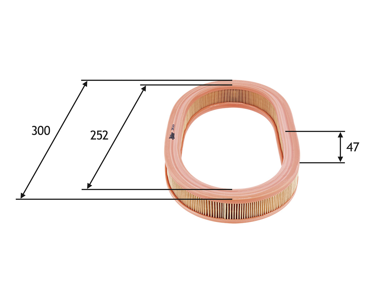 VALEO Luftfilter 585674 Filterindsats height_mm_209|Højde [mm]|48 outer_diameter_mm_497|Yderdiameter [mm]|300 inner_diameter_mm_496|Indvendig diameter