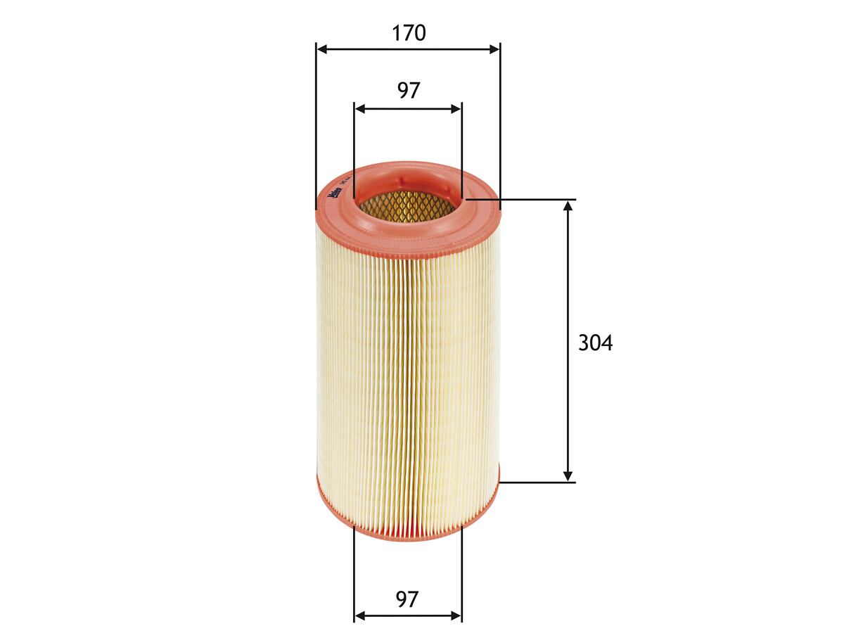 VALEO Luftfilter 585694 Filterindsats height_mm_209|Højde [mm]|303 outer_diameter_mm_497|Yderdiameter [mm]|170 inner_diameter_mm_496|Indvendig diamete
