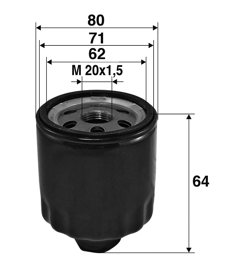 VALEO Oliefilter 586003 Påskruet 65mm M20x1.5 for MITSUBISHI NISSAN SUZUKI