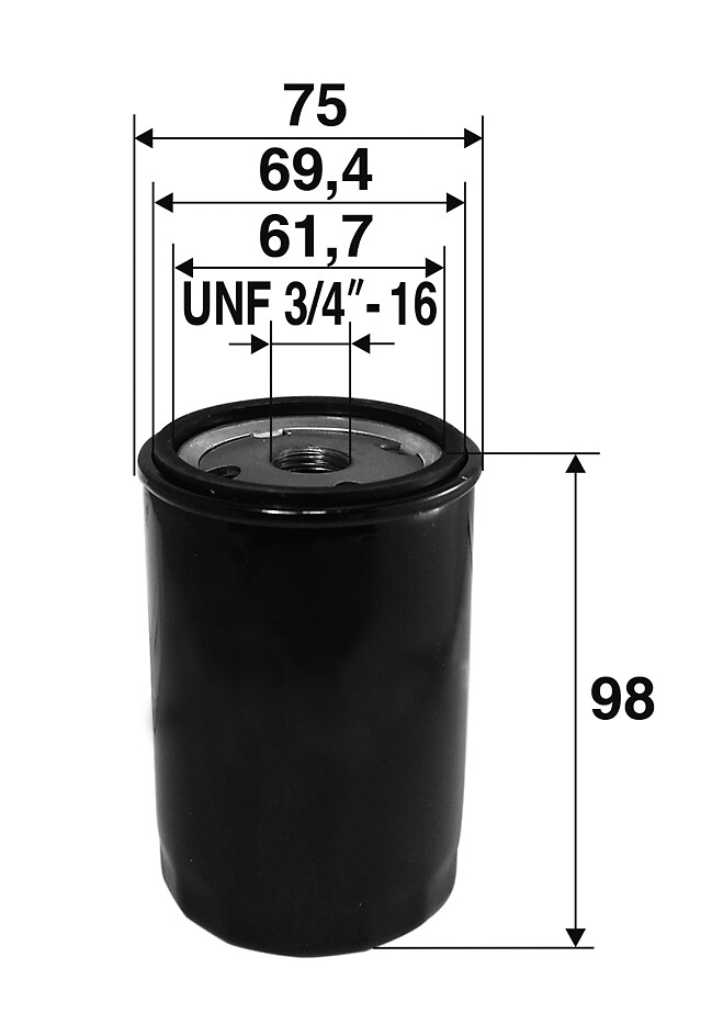 VALEO Oliefilter 586005 Påskruet 79mm UNF 3/4 -16 for FIAT LANCIA FORD ALFA ROMEO CITROËN