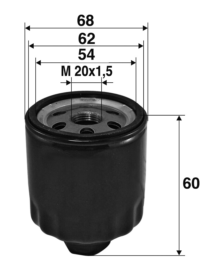 VALEO Oliefilter 586011 Påskruet 60mm M20x1.5 for NISSAN RENAULT PROTON