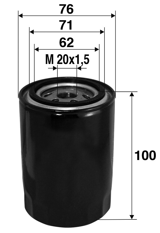 VALEO Oliefilter 586012 Påskruet 101mm M20x1.5 for ALFA ROMEO FORD LANCIA AUTOBIANCHI FIAT PEUGEOT CITROËN RENAULT