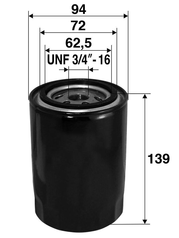 VALEO Oliefilter 586015 Påskruet 141mm UNF 3/4 -16 for SUZUKI NISSAN VOLVO FORD VW AUDI