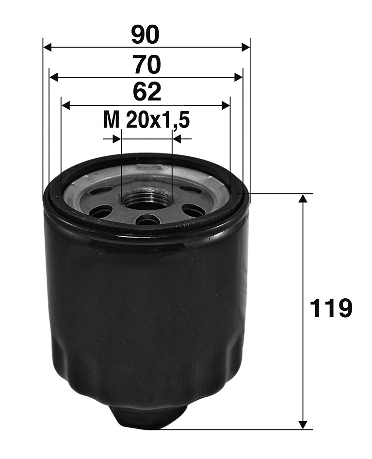 VALEO Oliefilter 586020 Påskruet 91mm M20x1.5 for RENAULT